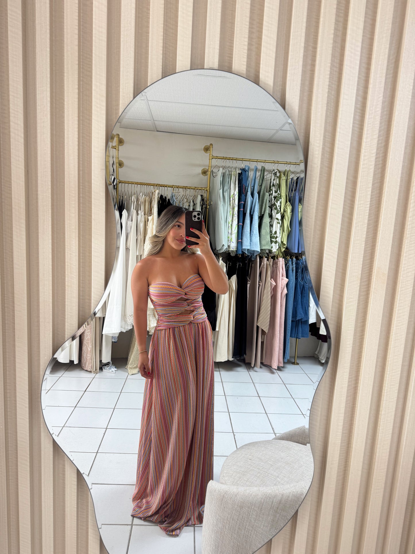 Pink Multi Maxi Dress