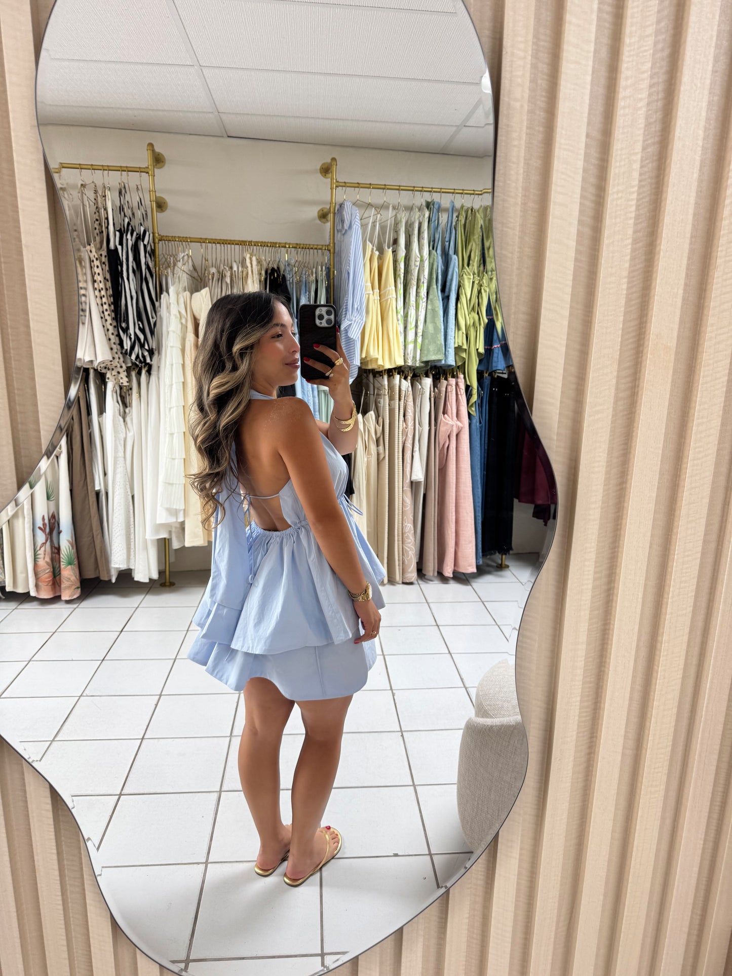 Halter Top and Skirt Set