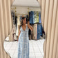 Embossed Chambray Maxi Dress
