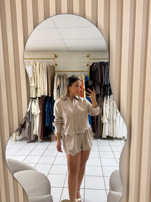 Lace Trim Top and Pant