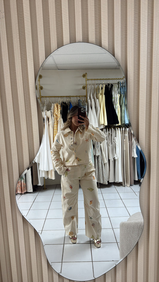 Printed Summer Barrel Jean