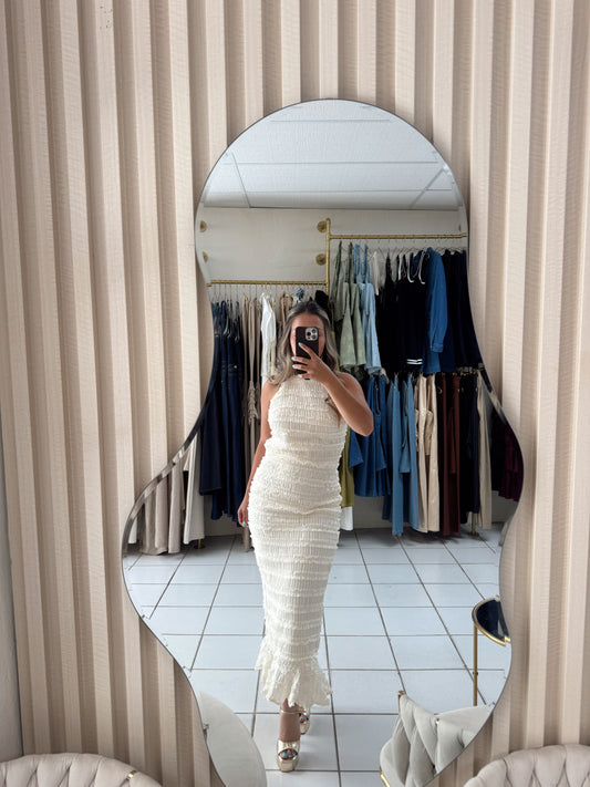 Cream Midi Dress