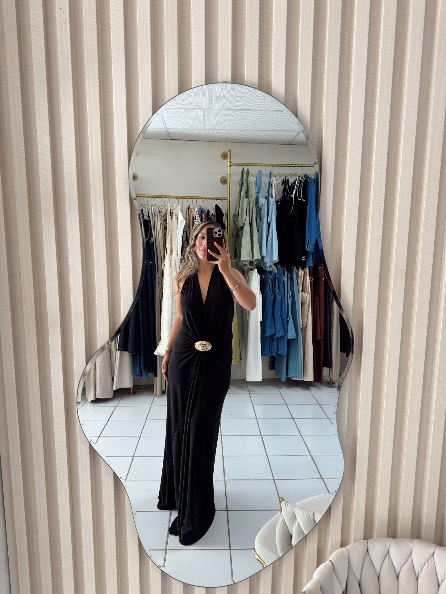 Golden Orbit Maxi Dress