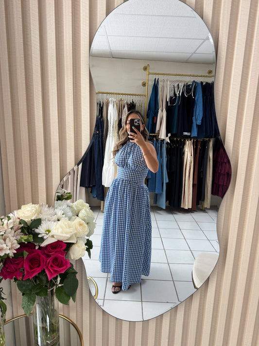 Gingham Midi Dress