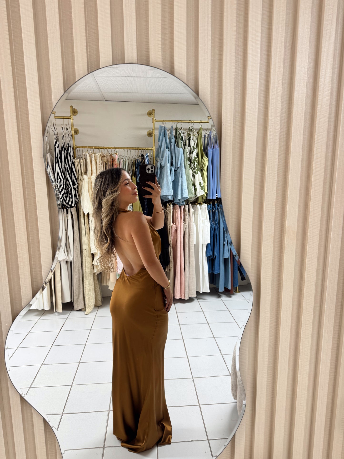 Open Back Sand Dress