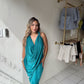 Beaded Accent Drape Dress