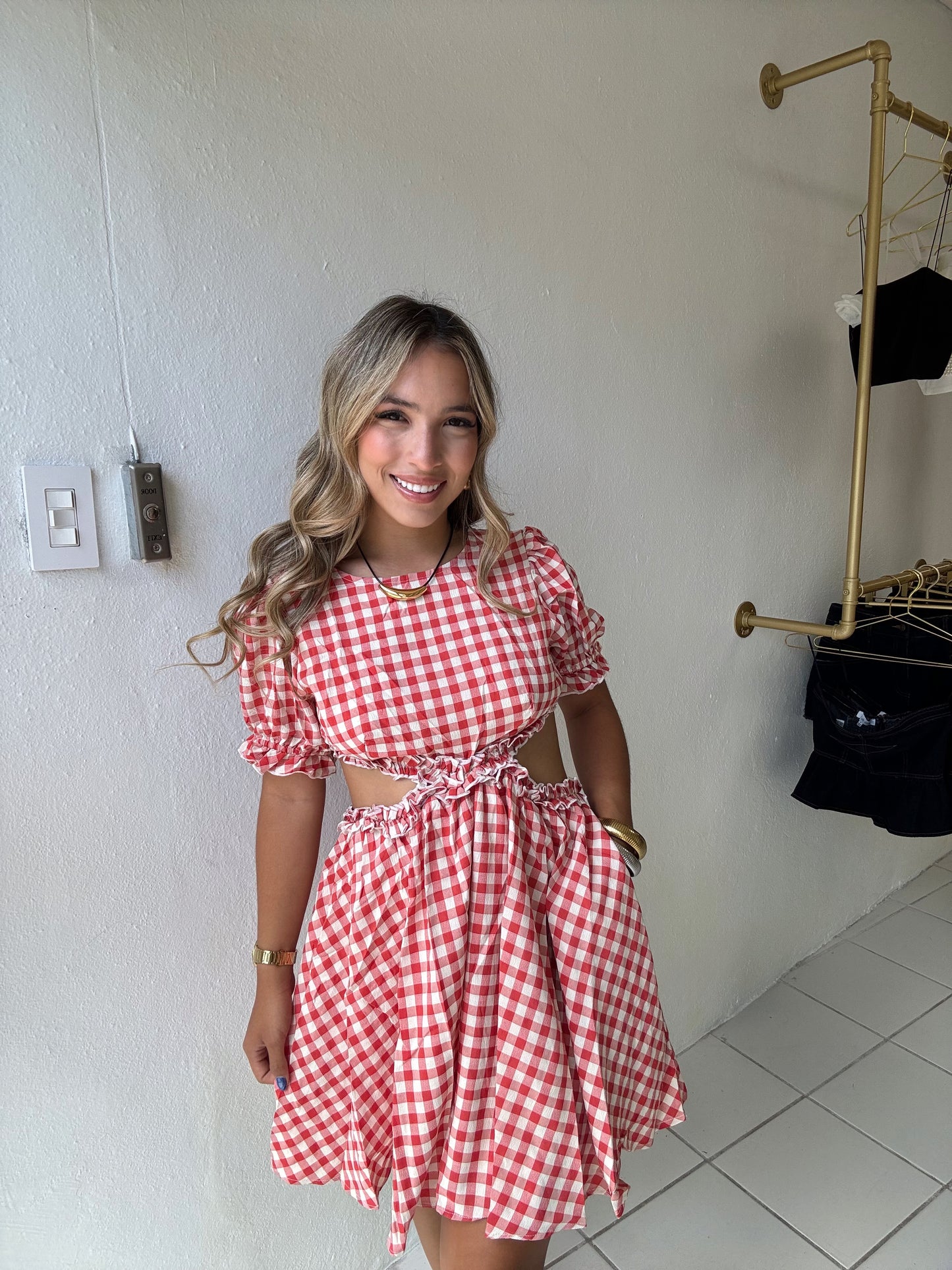 Gingham Mini Dress