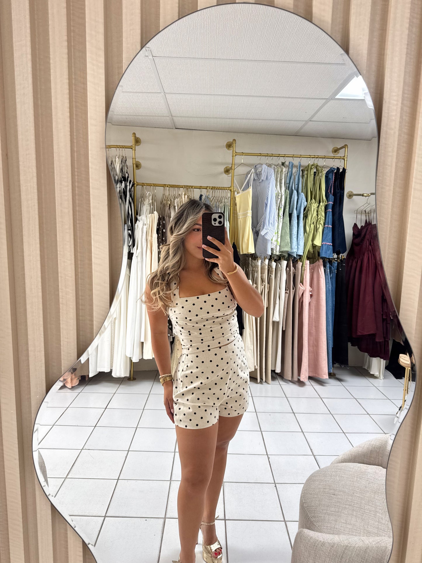 Polka Dot Linen Set