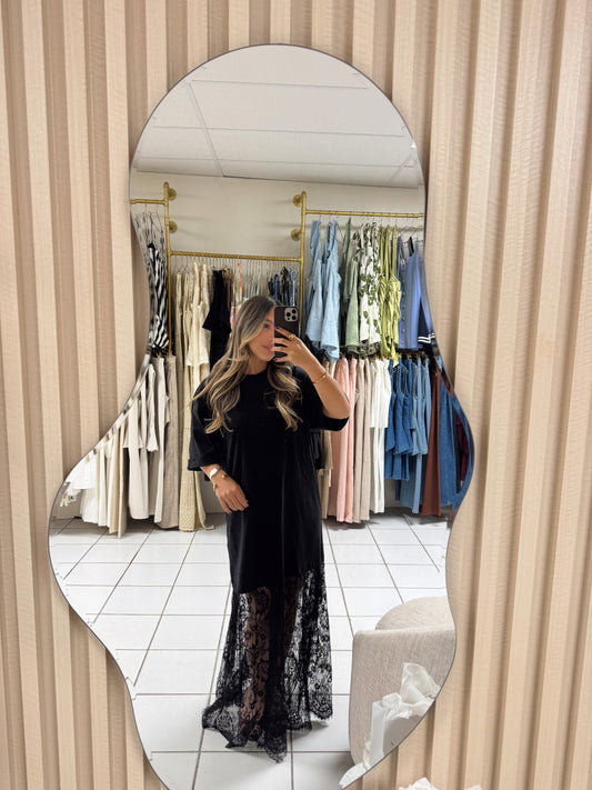 Oversized Dress with Lace