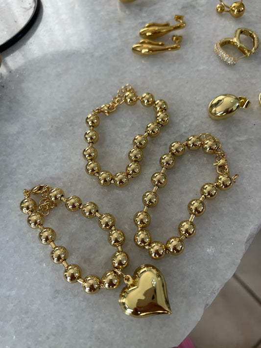 Heart Ball Bracelet
