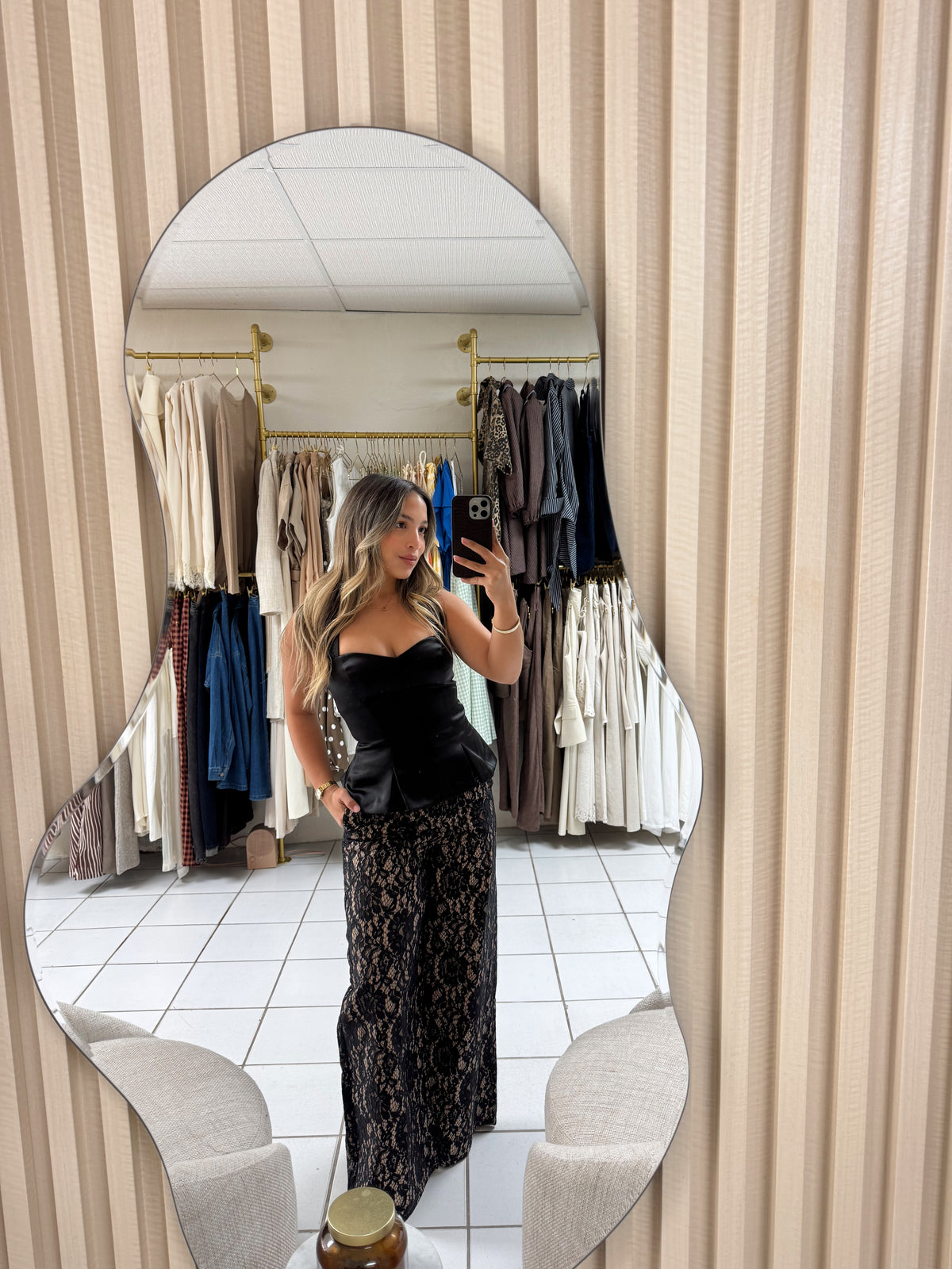Sweetheart Halter Top Black