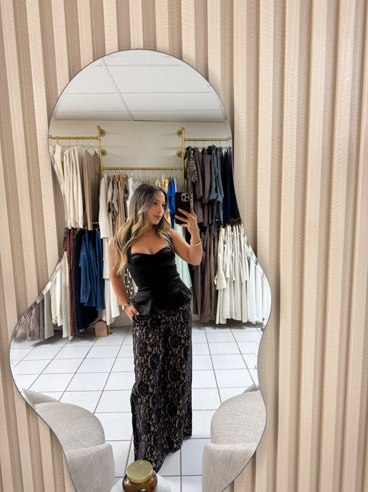 Sweetheart Halter Top Black