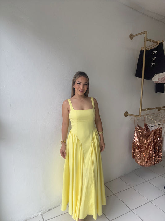 Poplin Back Ribbon Dress