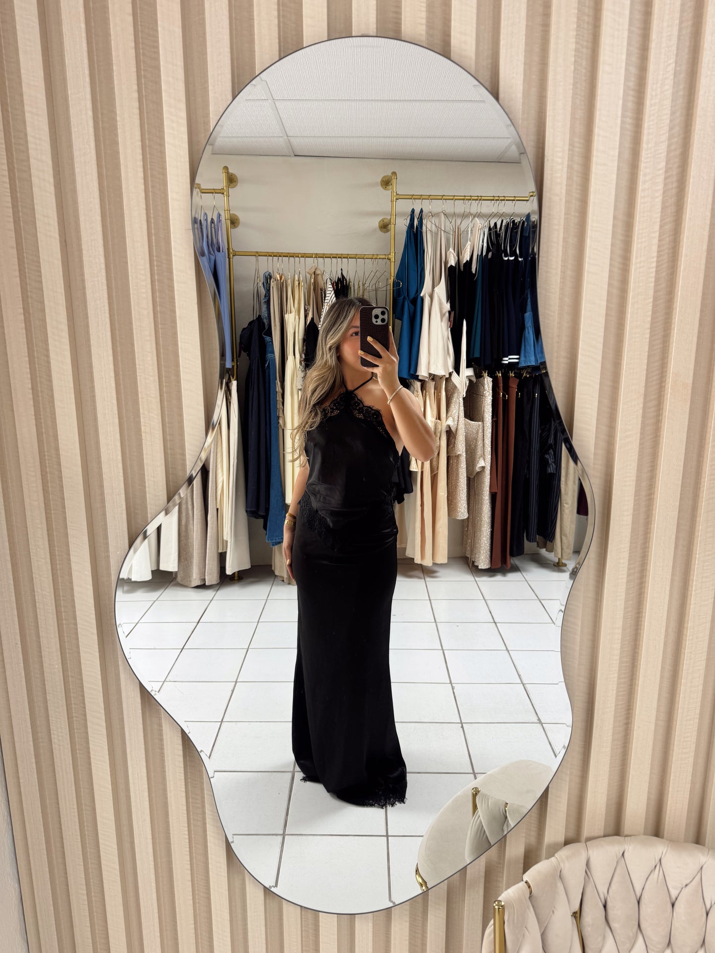 Halter Lace Maxi Dress