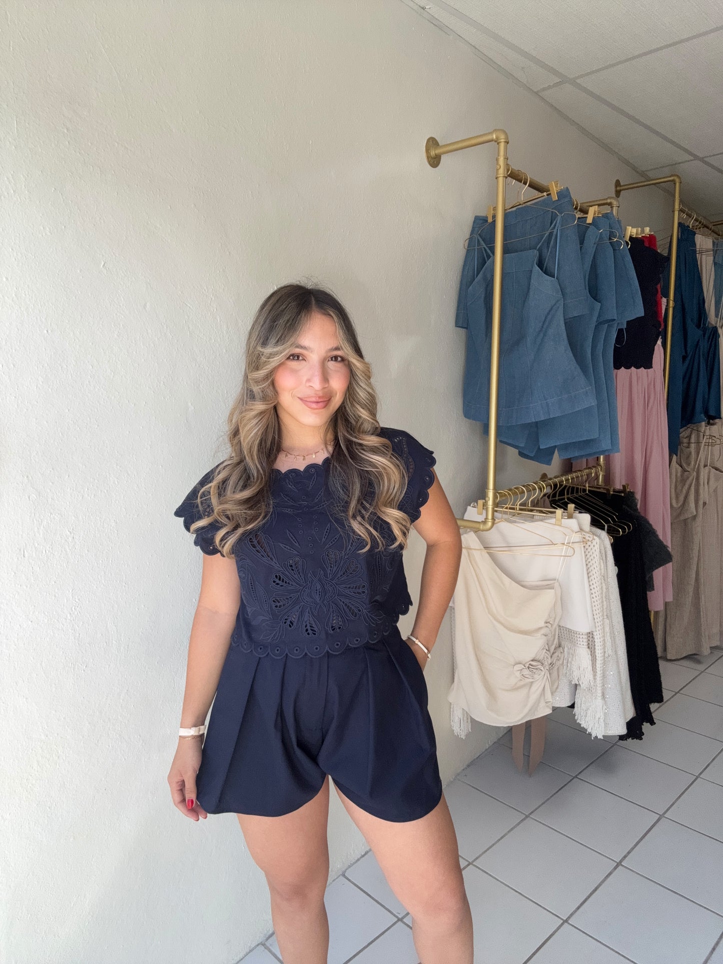 Embroidery Navy Set