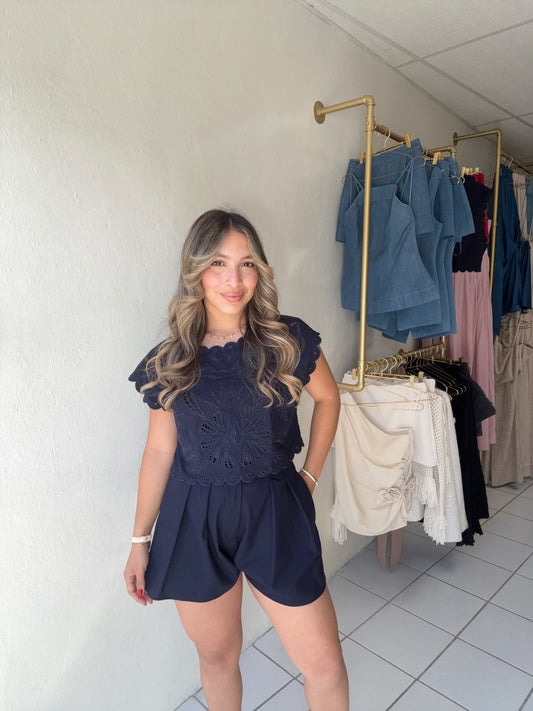 Embroidery Navy Set