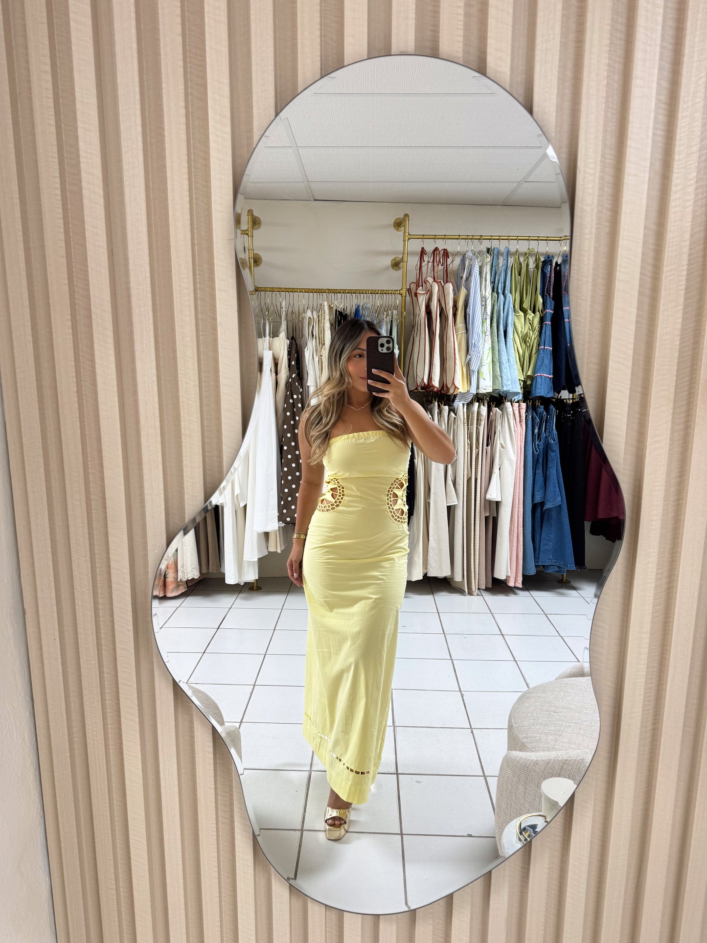 Yellow Cutout Dress