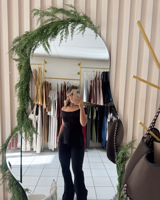 Off Shoulder Peplum Top Set