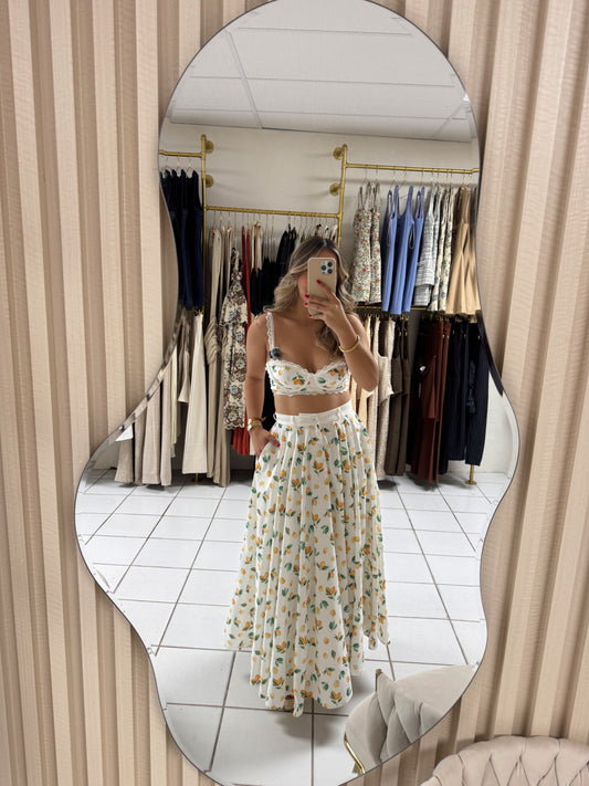 Lemon Lace Detail Set