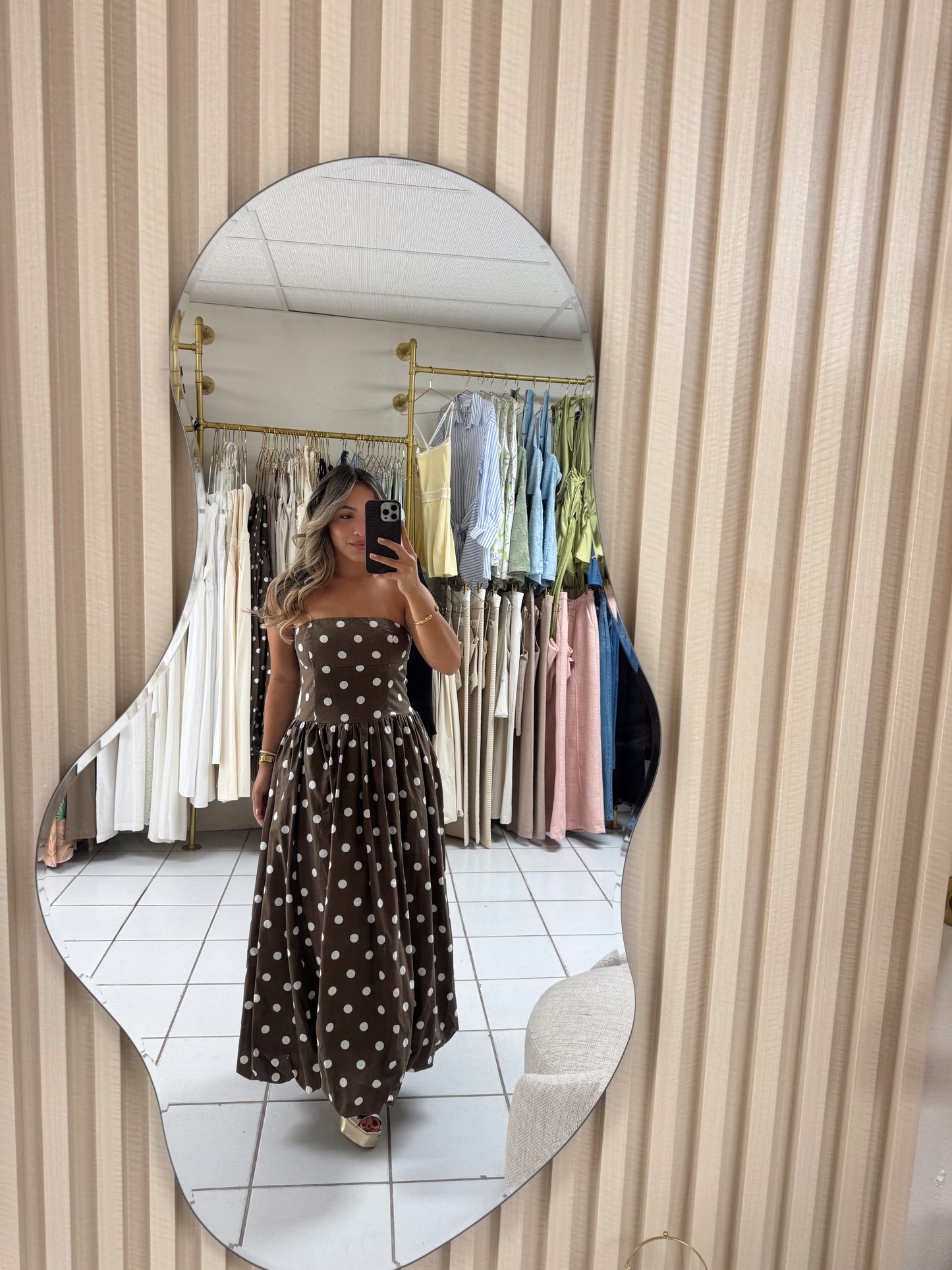 Polka Dot Midi Dress