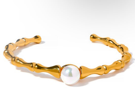 Bamboo Open Cuff Bracelet